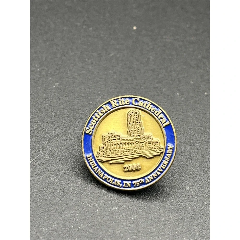 2004 Scottish Rite Cathedral Indianapolis Indiana 75th Anniversary Lapel Hat Pin